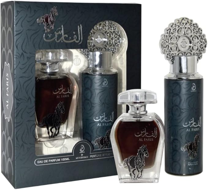 ARABIYAT Al Faris Edp 100Ml + Oriental Perfume Spray 200Ml, Gift Set For Men & Women