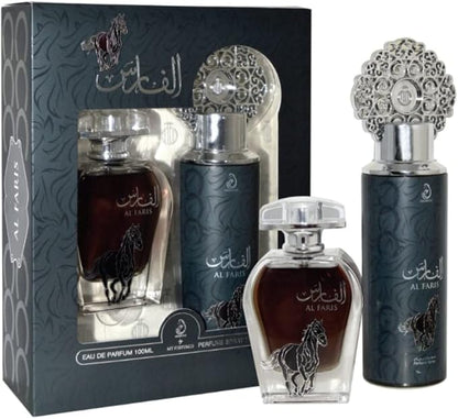 ARABIYAT Al Faris Edp 100Ml + Oriental Perfume Spray 200Ml, Gift Set For Men & Women